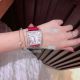 High Quality Replica Ladies Franck Muller Master Square White Roman Face Red Leather Strap Watch 36mm (7)_th.jpg